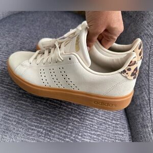 BNWOT Adidas (cloud foam) women’s leopard print sneakers.